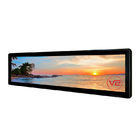 Black / White Indoor LCD Bar Display , Stretched LCD Display LED Backlight