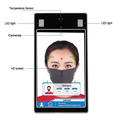 Face recognition camera intelligent access control boby temperature sensor thermometer kiosk