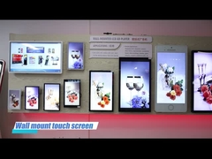 จอสัมผัส HD Digital Signage Display Wall Mount ขนาดใหญ่ 70 นิ้ว หลายภาษา