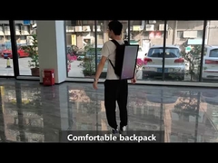 กระเป๋าเป้ดิจิตอลขนาด 21.5 นิ้ว เครื่องเล่นบิลบอร์ด ป้ายโฆษณา Human Walking Lcd Signage