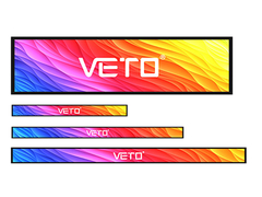 VETO 23.1 Inch Bar Screen Edge Display Bar Lcd Panel สําหรับชั้นวางสินค้า ซุปเปอร์มาร์เก็ต สายป้ายดิจิตอล ยืด