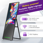 43 Inch Portable 60000mAh Battery LCD Digital Signage Kiosk Board