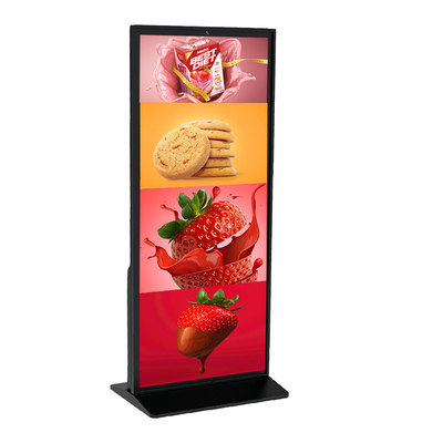 OEM ดินยืนป้ายดิจิตอล 75 นิ้วจอสัมผัส Kiosk 4K จอ LCD