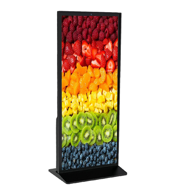 4K Full Screen Floor Standing LCD Advertising Player ด้วยความสว่าง 500 cd/m2