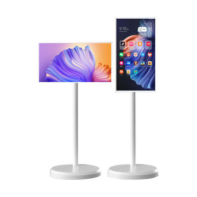 คุณภาพ VETO 21.5 24 27 นิ้ว แบตเตอรี่-พลังงานในห้อง Smart TV ในเซลล์จอสัมผัส 1080p LCD Display Smart Rotating Rolling tv โรงงาน