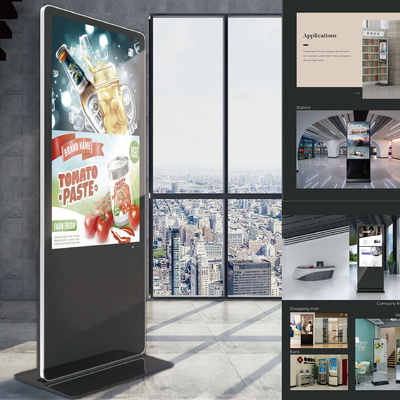 VETO 43 นิ้ว ดินยืน Digital Signage โฆษณาแสดงออก Kiosk กับ 7 * 24 ออโต้ เครื่องเล่นสื่อ