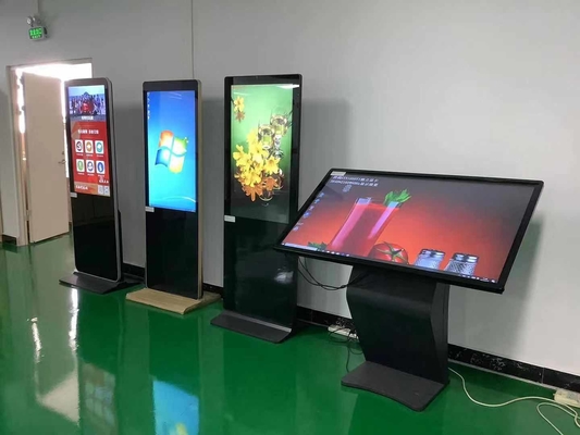 VETO 43 49 55 นิ้ว ศูนย์การค้าในห้อง LCD Display Floor Standing Digital Signage โตเตม โปรแกรมโฆษณา