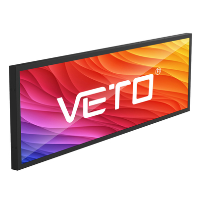 VETO 24 29 35 นิ้ว ผนังแขวน Android WIFI ยืดบาร์ lcd ขนาดกว้าง Ultra ริมเรือนจอสําหรับร้านค้าปลีก