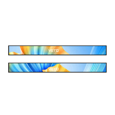 วีโต้ 23.1 นิ้ว สตั๊ดบาร์ LCD Display สําหรับชั้นวางสินค้า แอนดรอยด์โฆษณาจอป้ายดิจิตอล