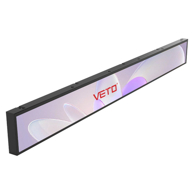 VETO 23.1 นิ้ว Custom Size Indoor Stretched Bar LCD Panel แอนดรอยด์ ริมชั้น โฆษณา เครื่องเล่นสื่อ แบร์ LCD Display