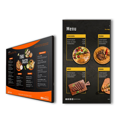 คุณภาพ VETO Touch Screen Menu Board Ultra Narrow Bezels เครื่องป้ายดิจิตอลไร้กรอบ สําหรับร้านค้าปลีก โรงงาน