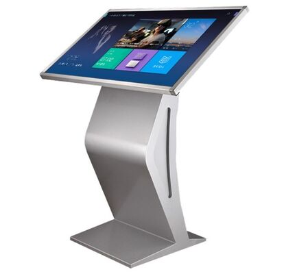 คุณภาพ 4K ความละเอียด Kiosk อินเตอร์เอ็กทีฟ กับ 10 จุด IR Touch และ 60000 ชั่วโมง Lifespan Digital Signage โรงงาน