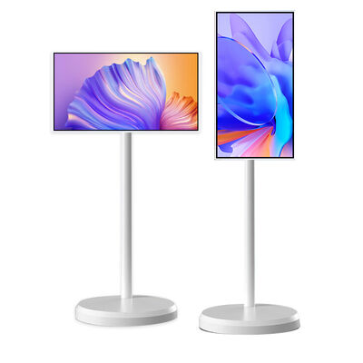 คุณภาพ 32 นิ้ว ความละเอียด 4K แอนดรอยด์ 15 โทรทัศน์พกพา Smart Display พร้อมสัญญาณดิจิตอลที่ยืนบนพื้นไร้สาย โรงงาน