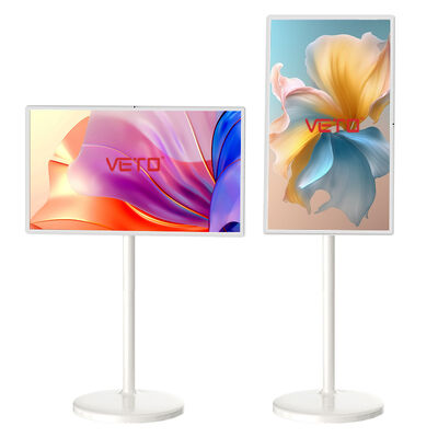 คุณภาพ VETO พื้นยืนป้ายดิจิตอลด้วย Capacitive Touch Android OS และ 1920 × 1080 ความละเอียดจอปฏิกิริยา โรงงาน
