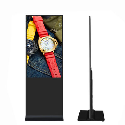 VETO เครื่องเล่นโฆษณา LCD ในห้อง Android ขนาด 65 นิ้ว 4k ชั้นยืนจอสัมผัส ภาพป้ายดิจิตอล